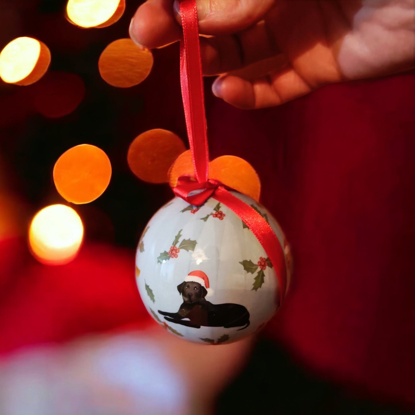 Labrador Dog Christmas Bauble (optional set of 4)