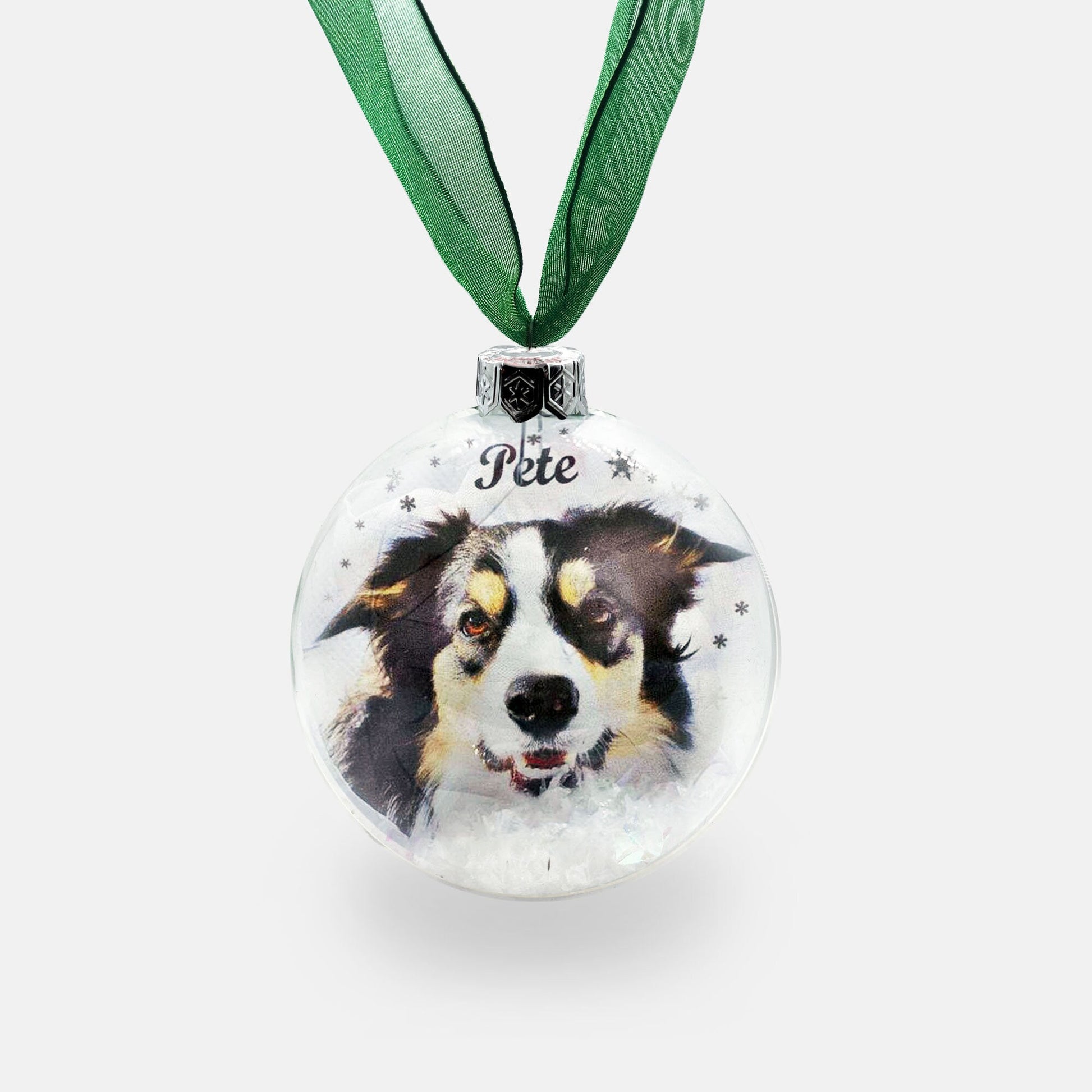Personalised Christmas Ornament | Custom Dog Bauble Photo Glass