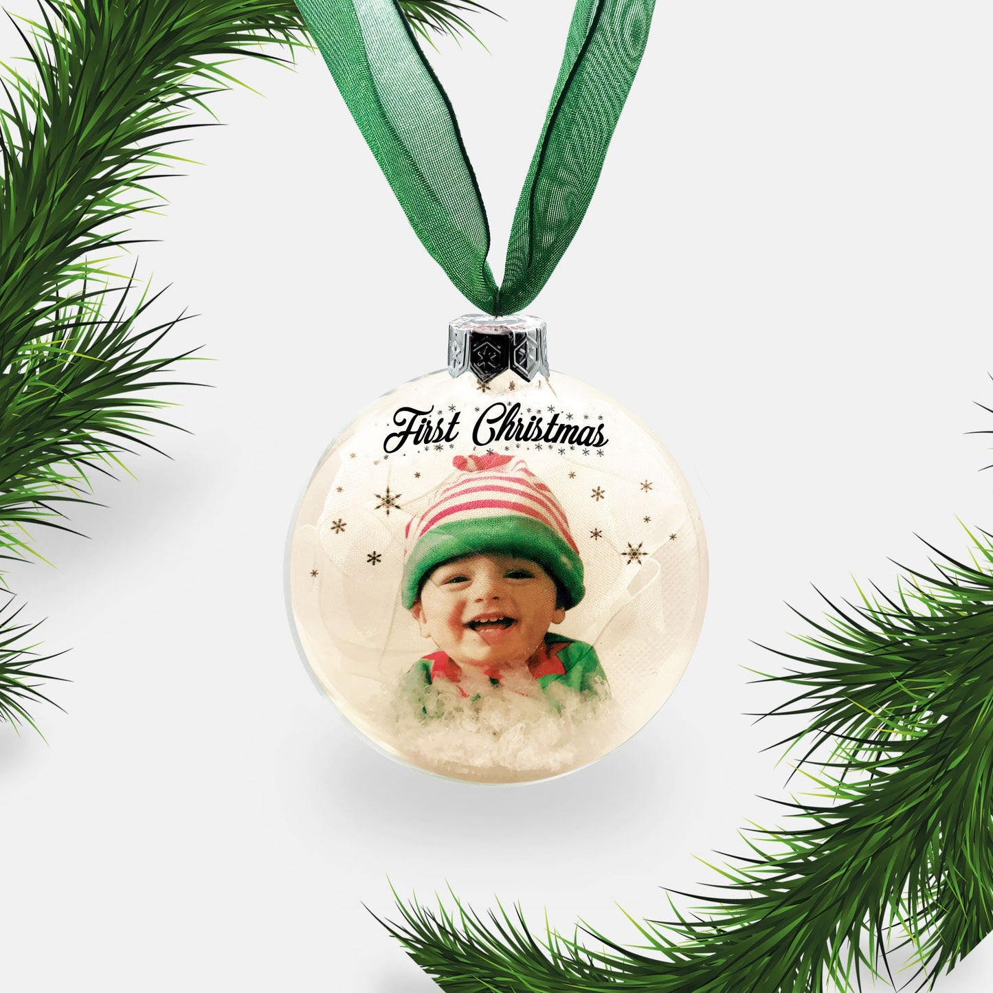 Personalised Ornament | Custom Bauble Photo Family Children Glass Christmas