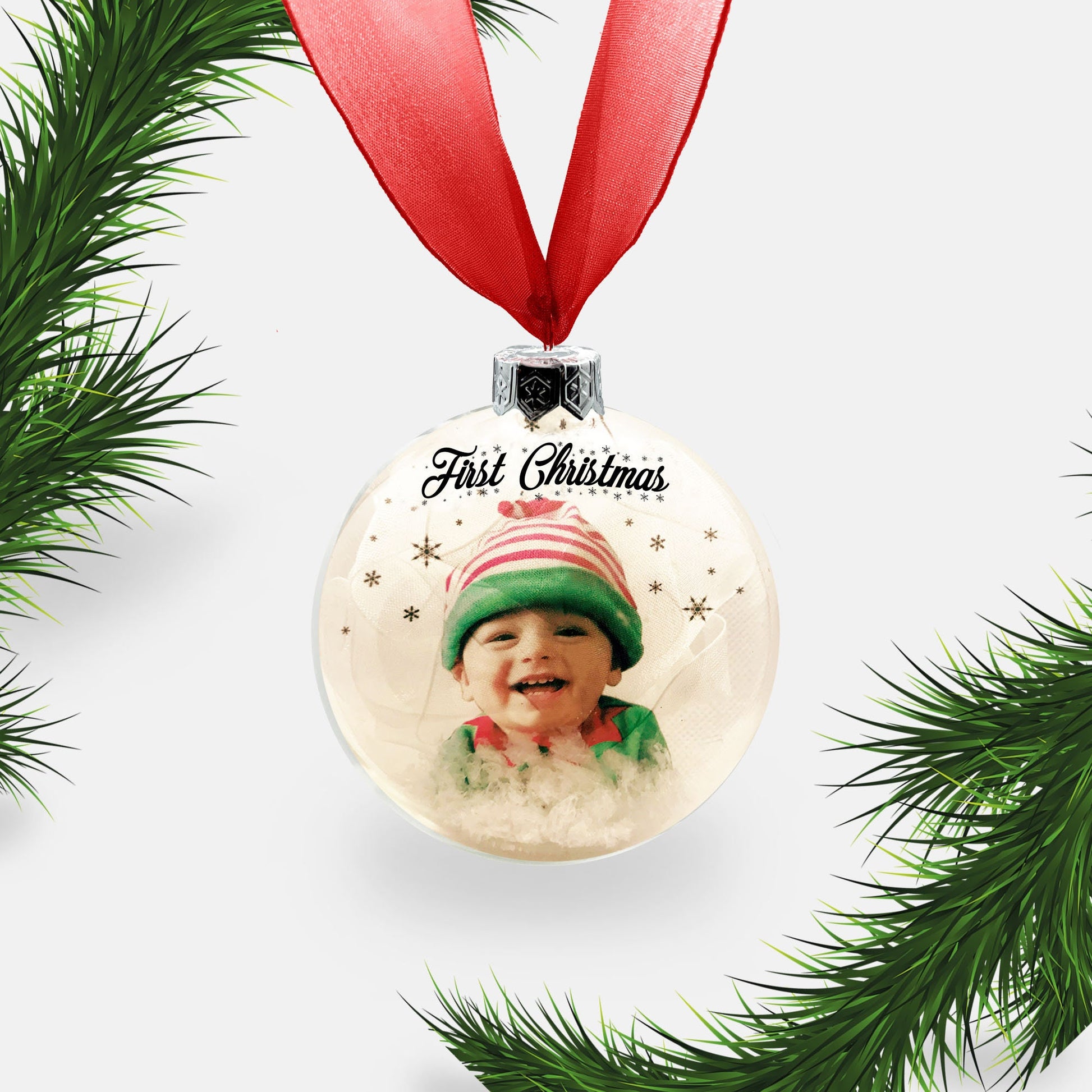 Personalised Ornament | Custom Bauble Photo Family Children Glass Christmas