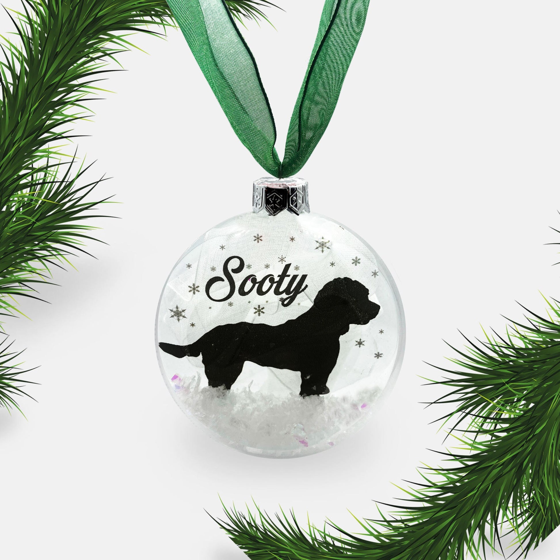 Cockapoo Dog Personalised Ornament Custom Glass Christmas Bauble