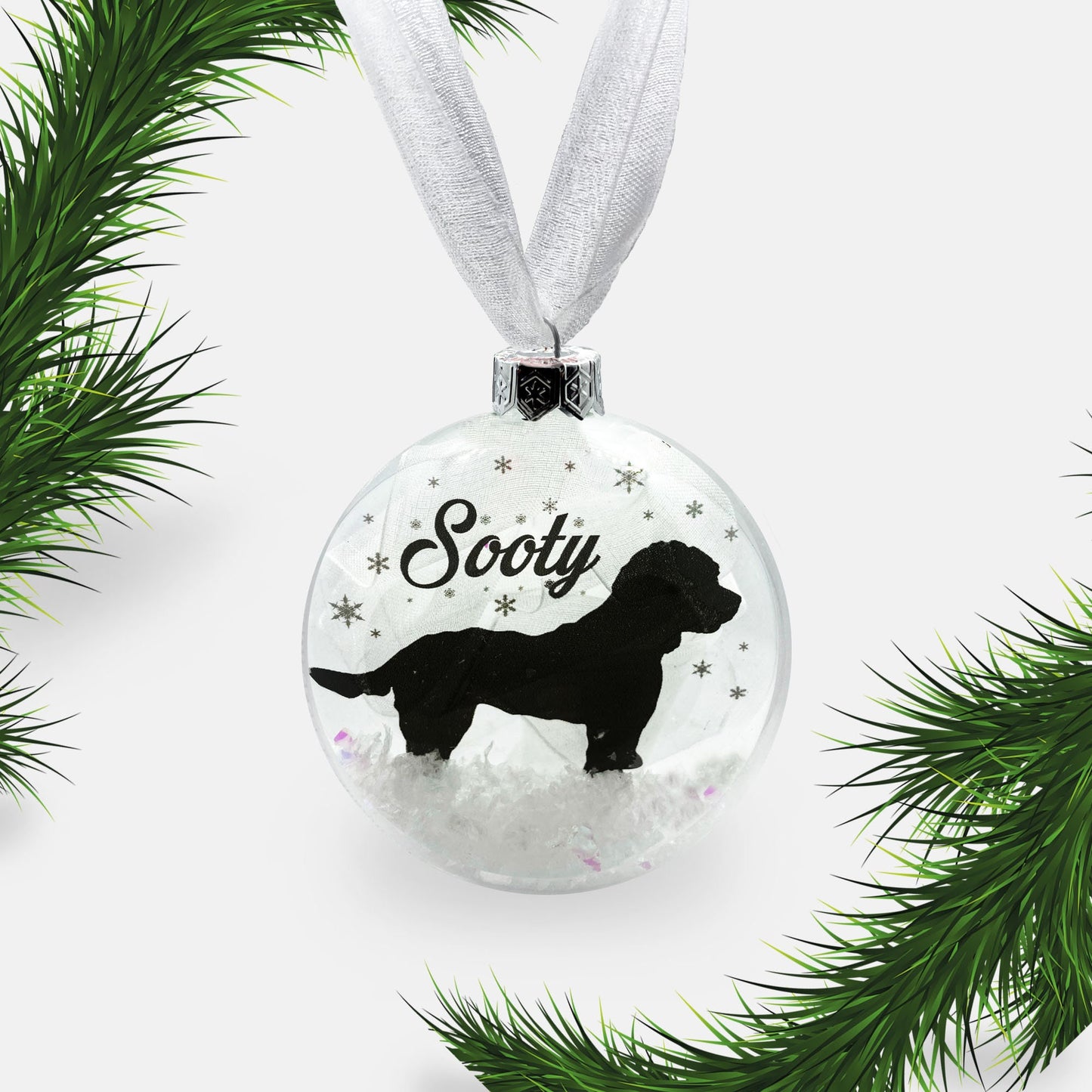 Cockapoo Dog Personalised Ornament Custom Glass Christmas Bauble