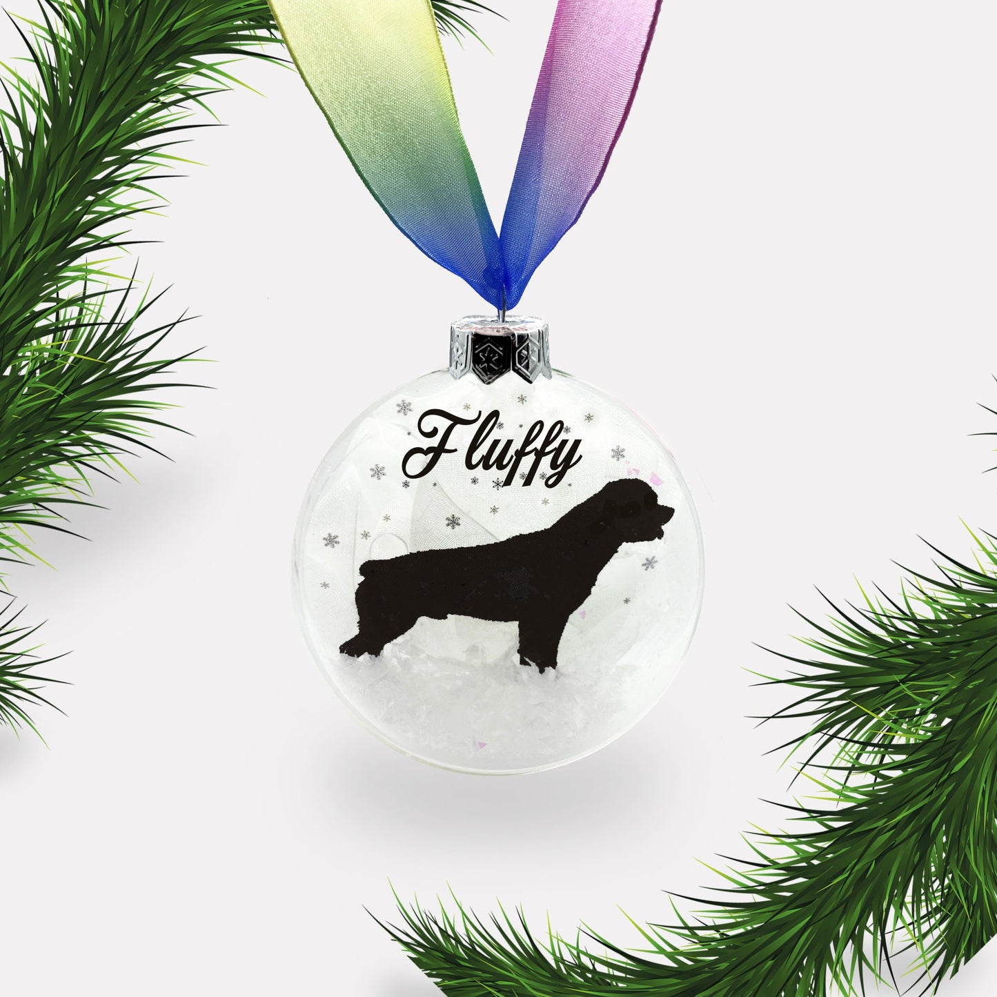 Rottweiler Dog Personalised Ornament | Custom Glass Christmas Bauble