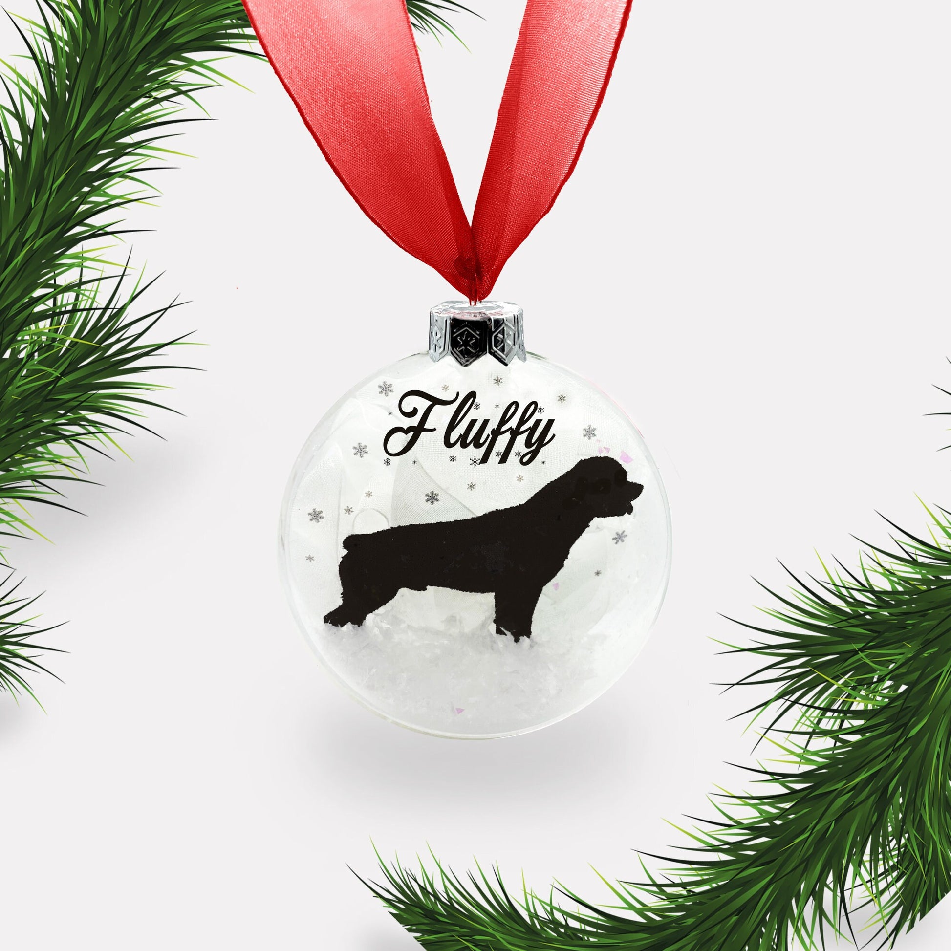 Rottweiler Dog Personalised Ornament | Custom Glass Christmas Bauble