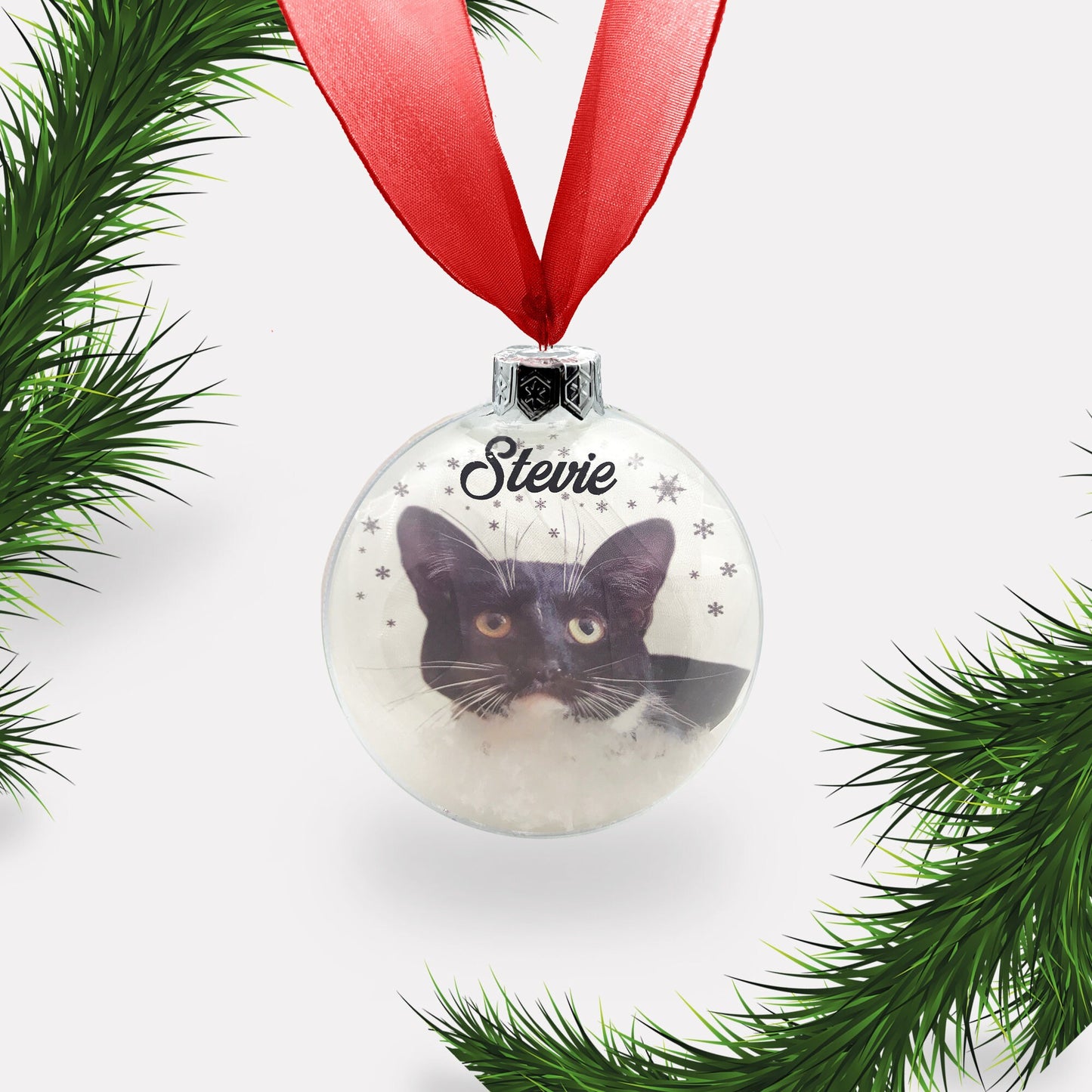 Personalised | Custom Pet Bauble. Glass Christmas Photo. Dog, Cat, Rabbit, Bird, Horse & more