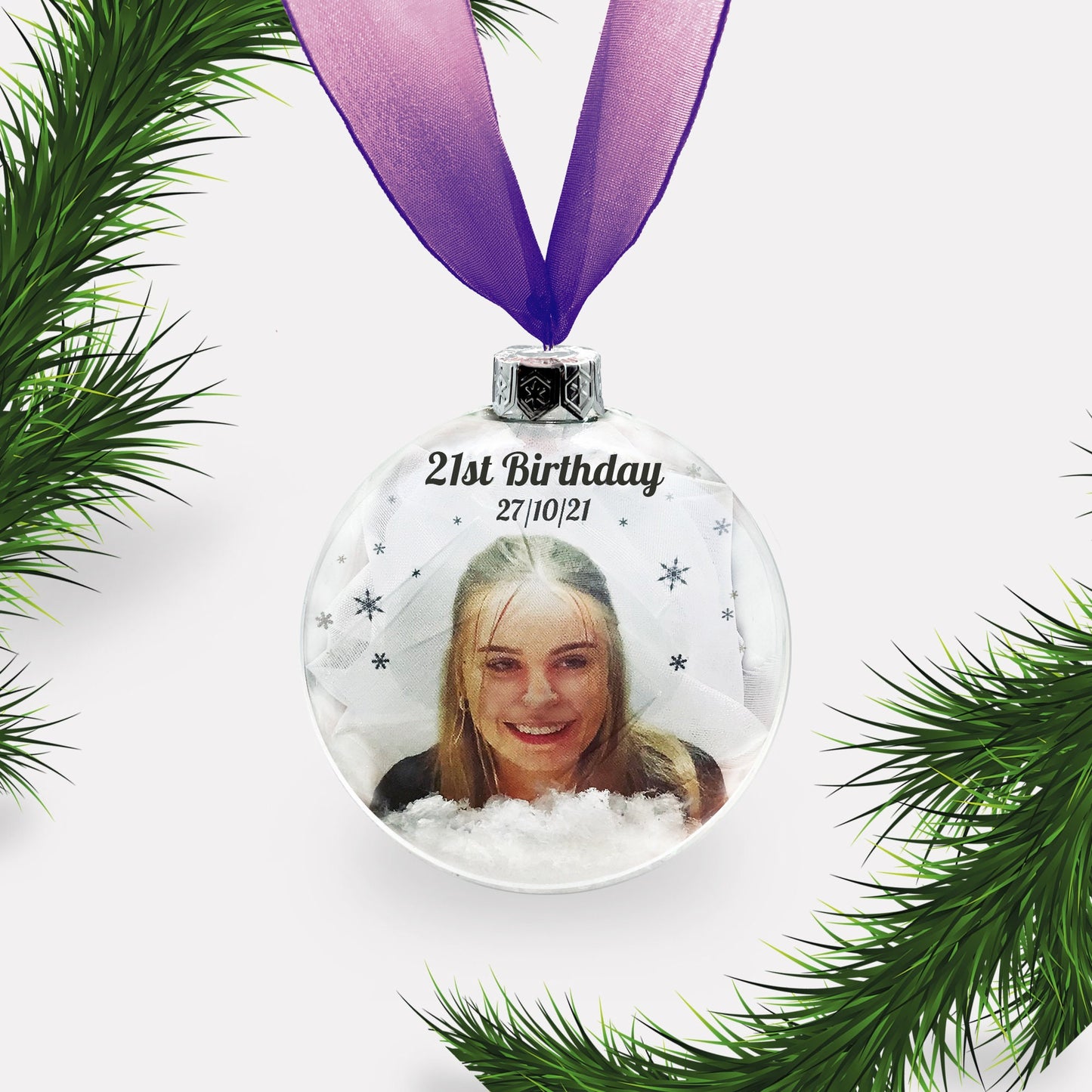 Personalised Ornament | Custom Bauble Photo Family Children Glass Christmas