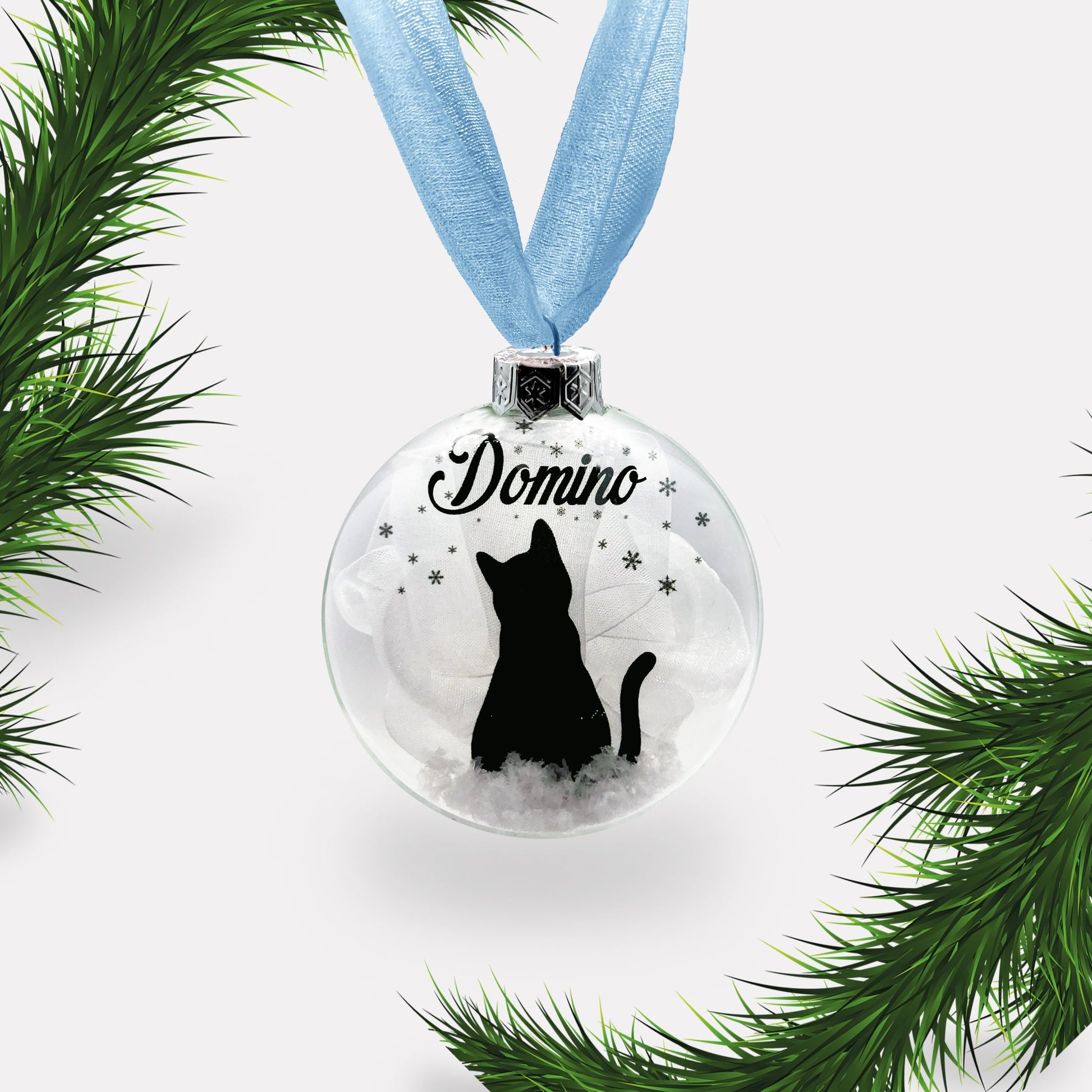 Cat Personalised Christmas Ornament | Custom Glass Xmas Bauble