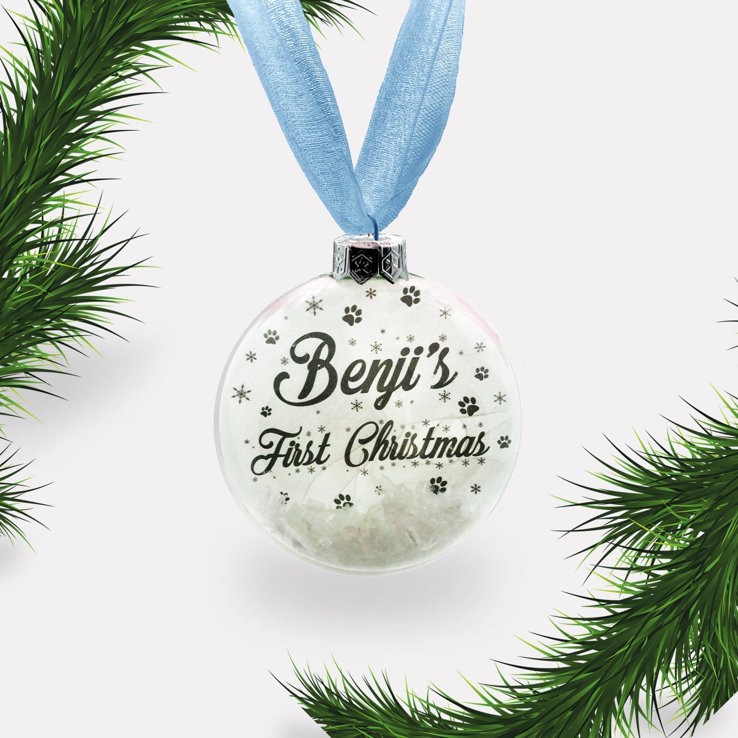 Dog's First Christmas | Personalised Bauble | Glass | Personalized | Pet