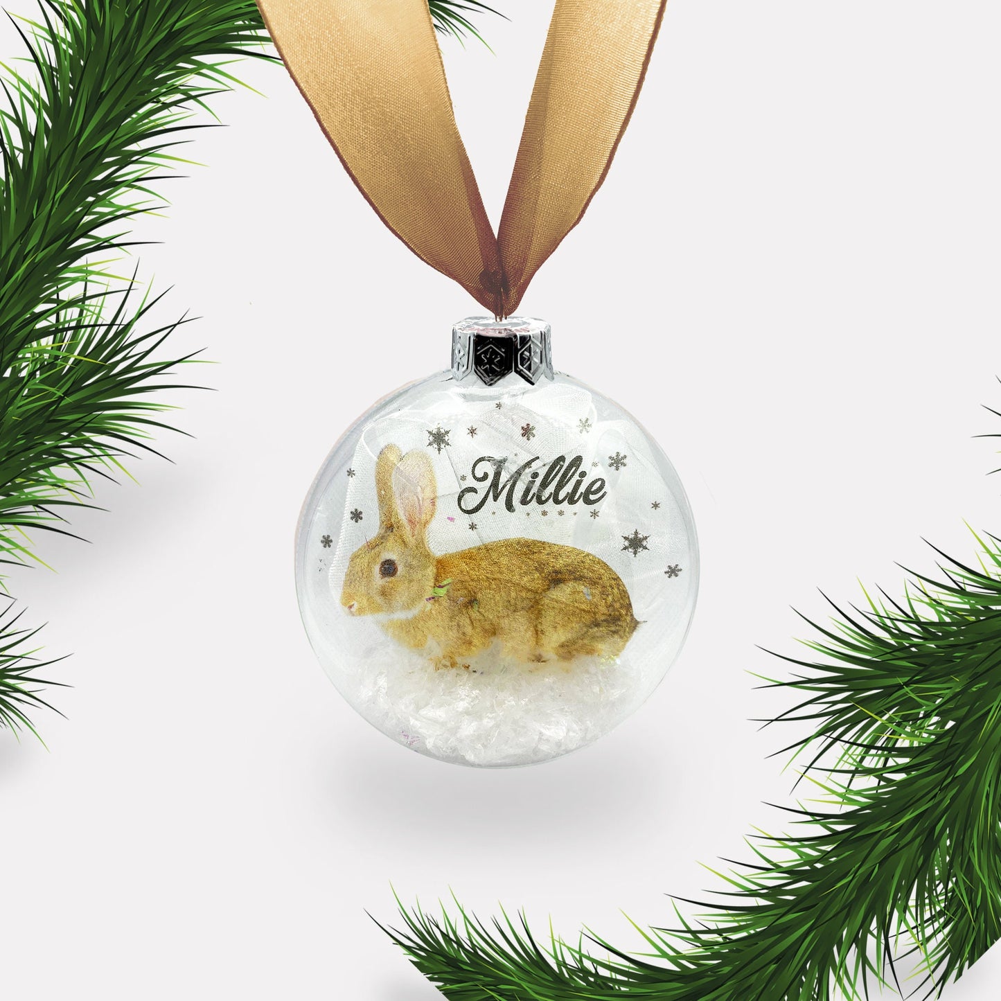 Personalised | Custom Pet Bauble. Glass Christmas Photo. Dog, Cat, Rabbit, Bird, Horse & more