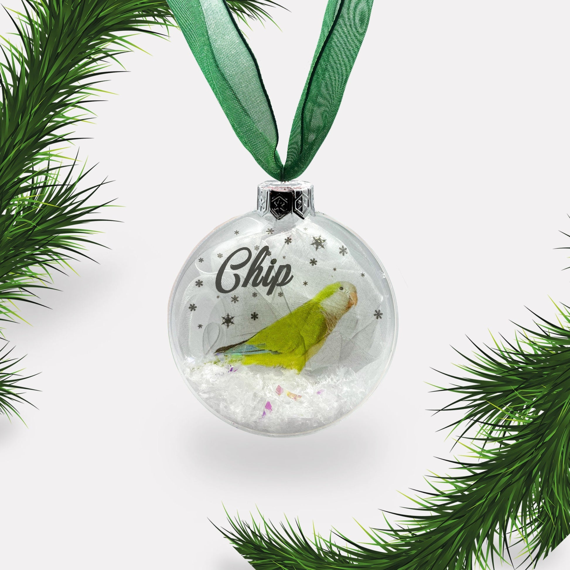 Personalised | Custom Pet Bauble. Glass Christmas Photo. Dog, Cat, Rabbit, Bird, Horse & more