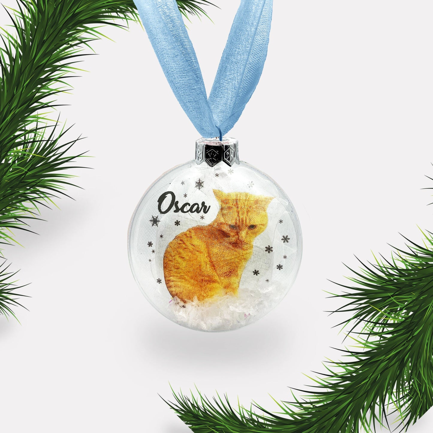 Personalised | Custom Pet Bauble. Glass Christmas Photo. Dog, Cat, Rabbit, Bird, Horse & more