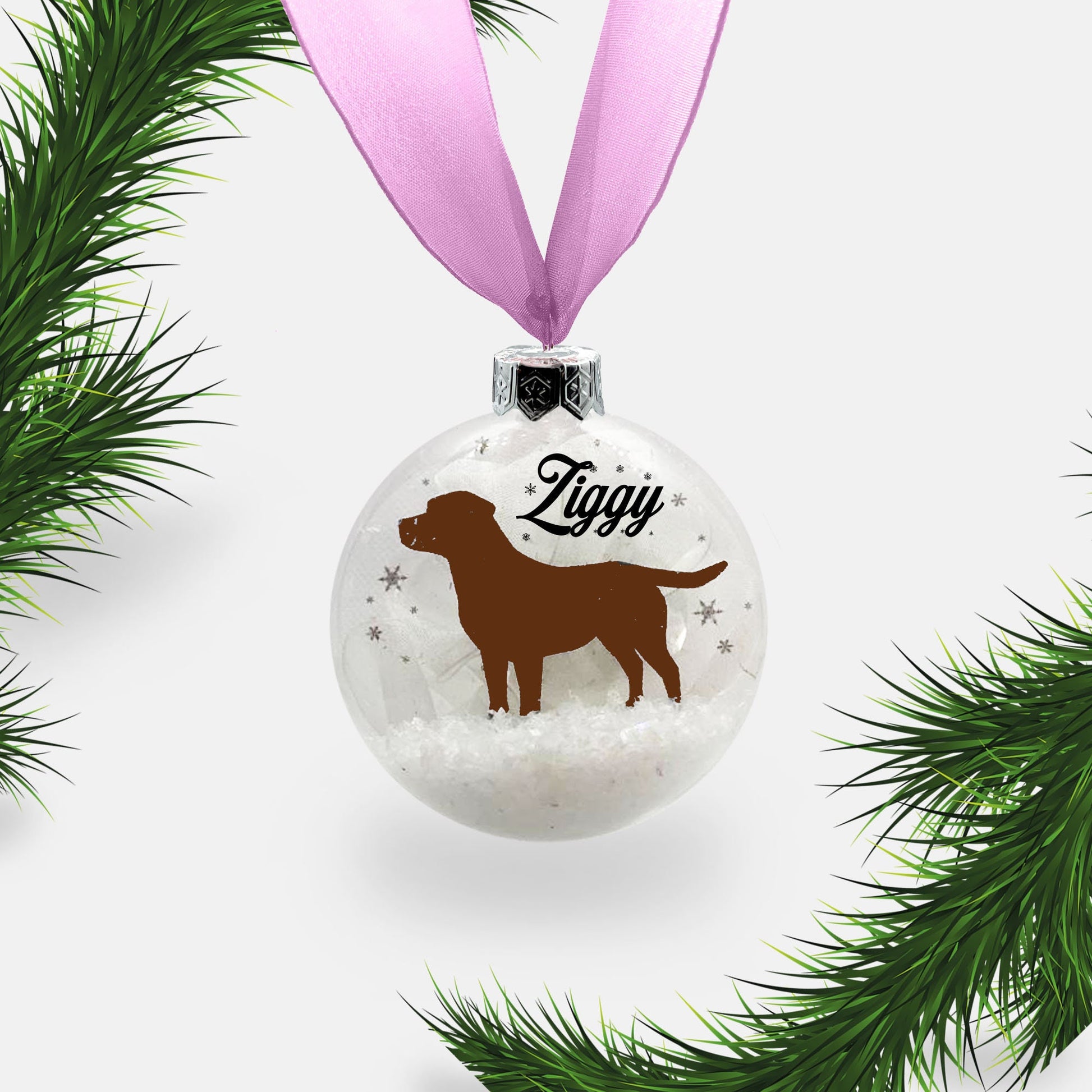 Brown Chocolate labrador christmas bauble