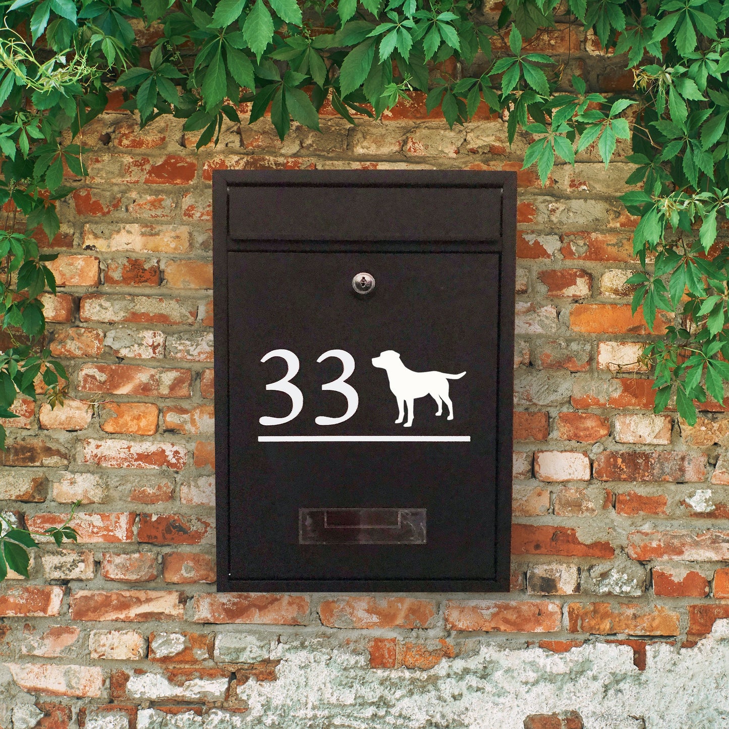 Labrador Dog Personalised Vinyl Decal for a Mailbox | Postbox | Letterbox