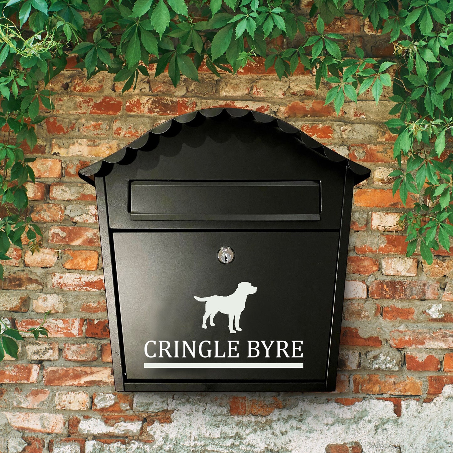 Labrador Dog Personalised Vinyl Decal for a Mailbox | Postbox | Letterbox