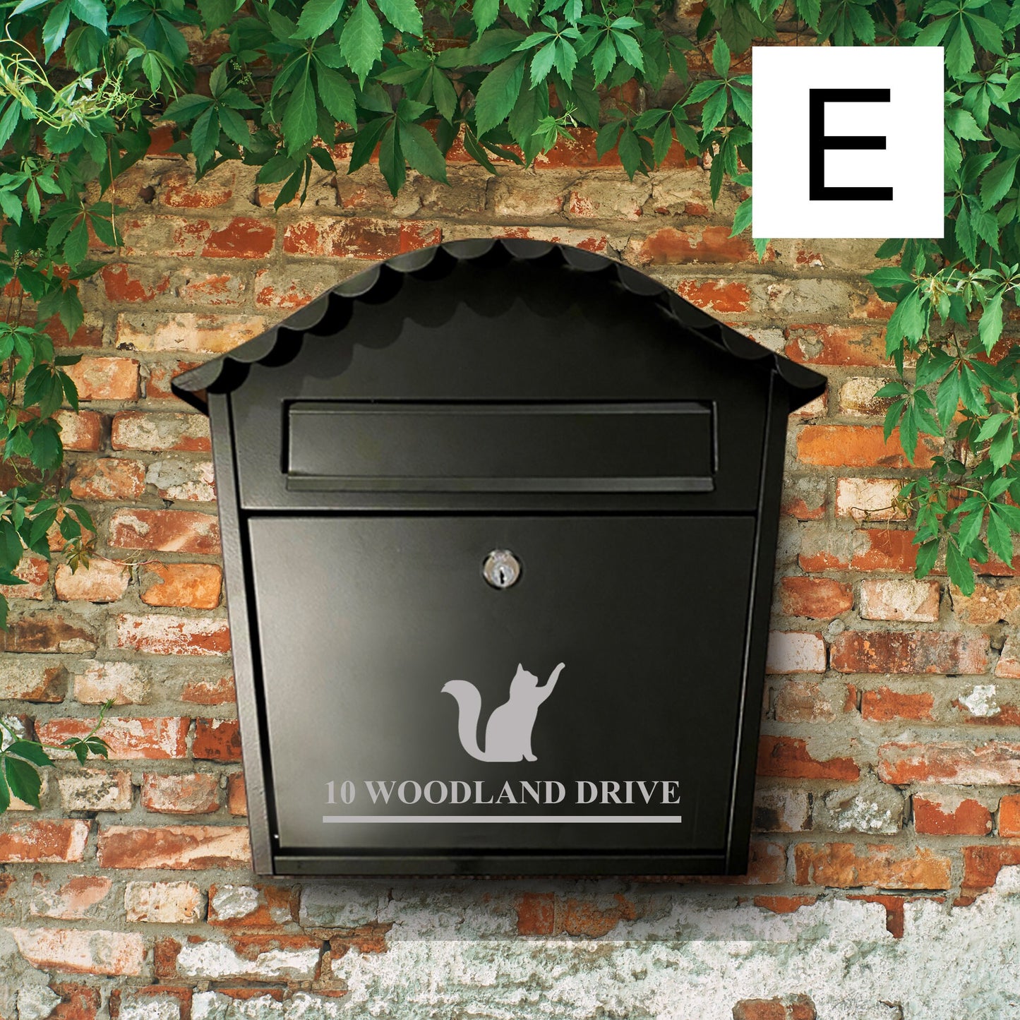 Personalized Cat Mailbox Decal: Outdoor Vinyl House Number with various designs