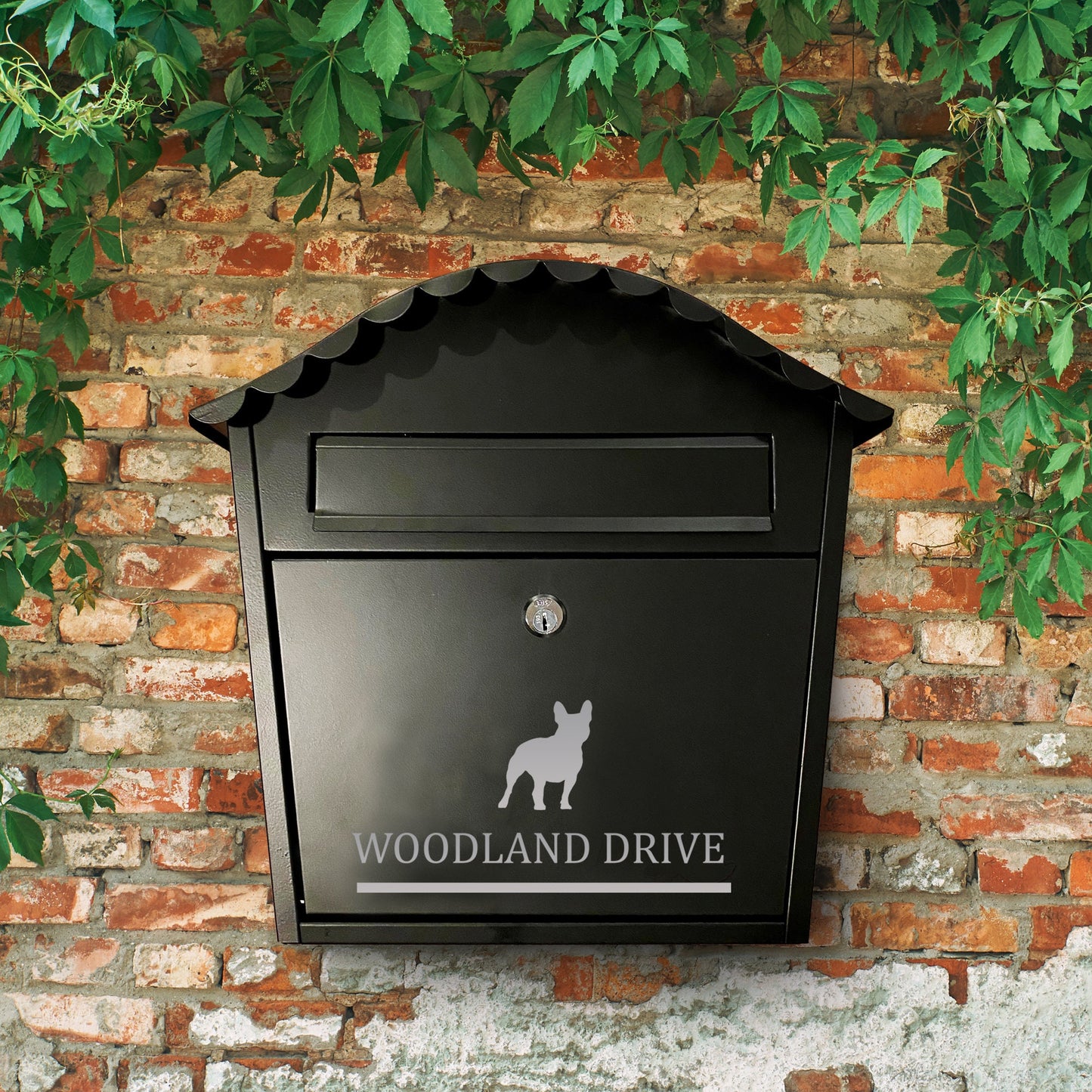 French Bulldog Dog Vinyl Decal for a Mailbox | Personalised Postbox Transfer