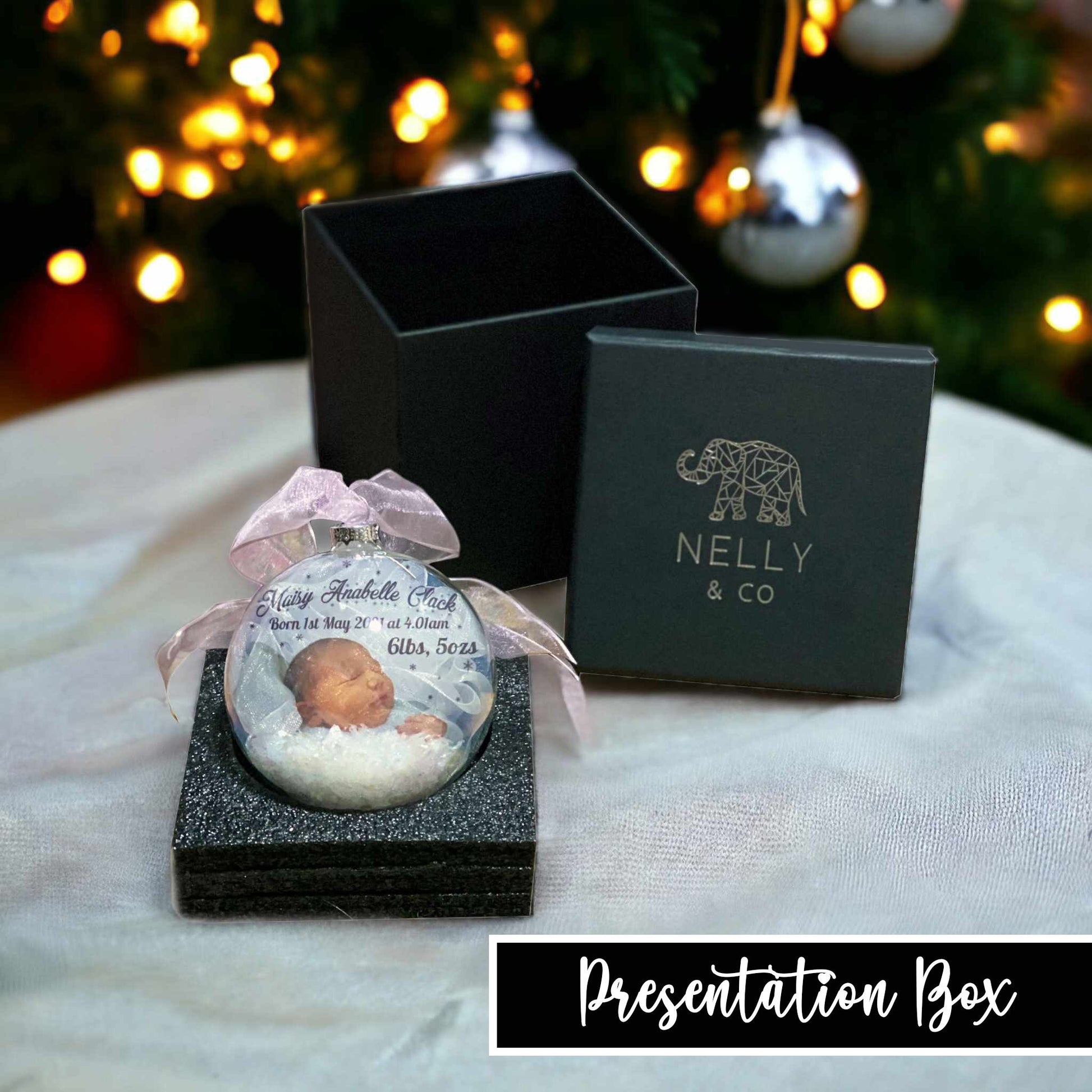 Personalised Ornament | Custom Bauble Photo Family Children Glass Christmas
