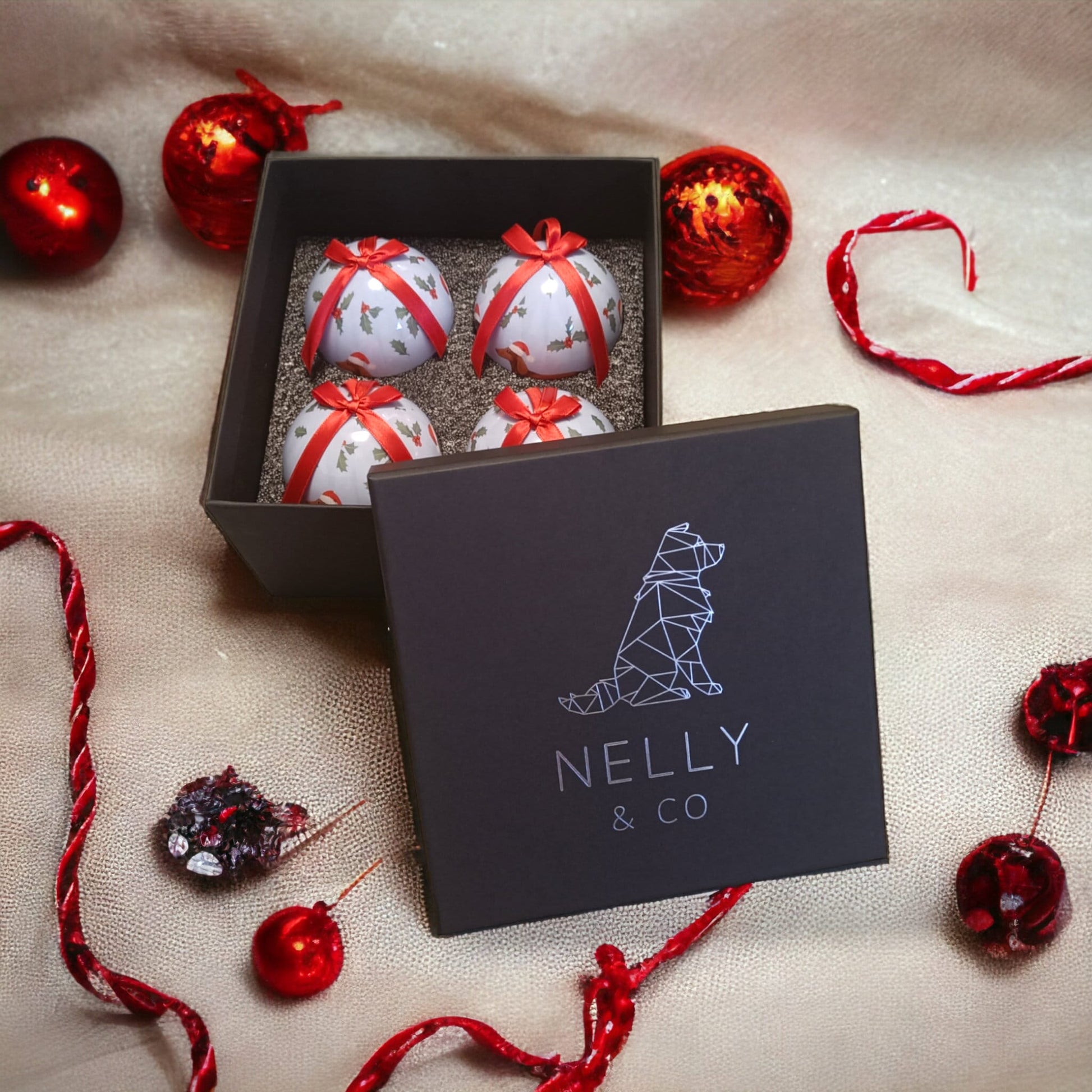 Dachshund Dog Christmas Bauble (optional set of 4)