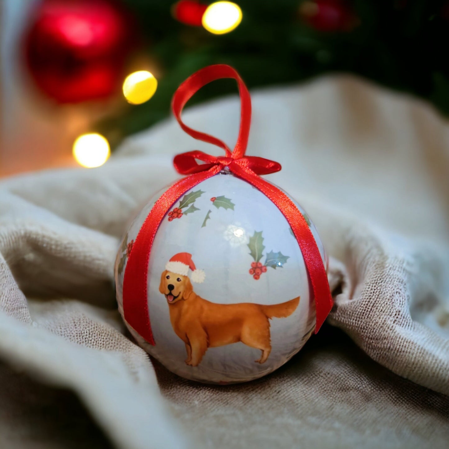 Labrador Dog Christmas Bauble (optional set of 4)