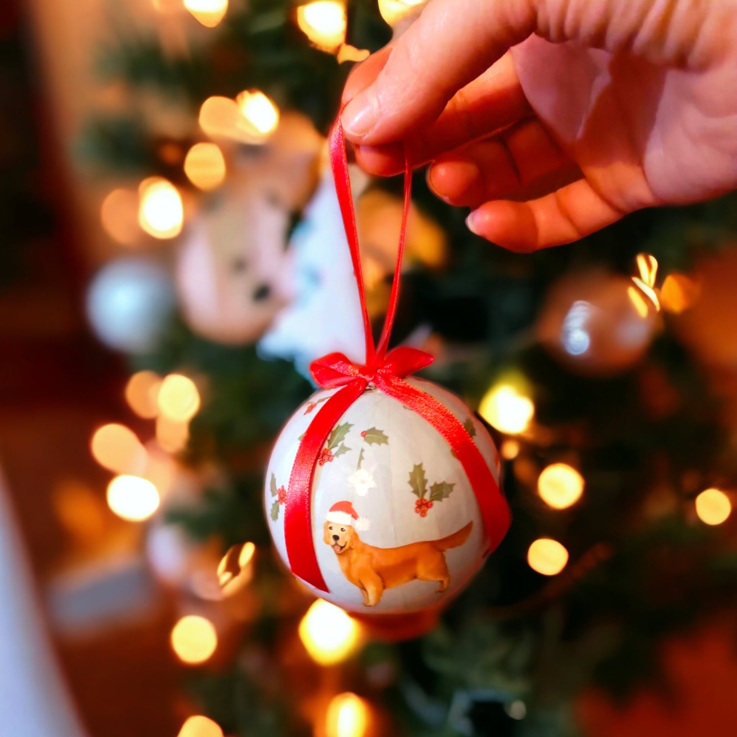 Labrador Dog Christmas Bauble (optional set of 4)