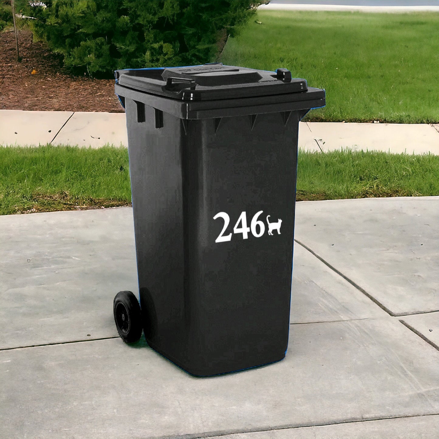 Cat Wheelie Bin Sticker | Permanent Outdoor Transfer