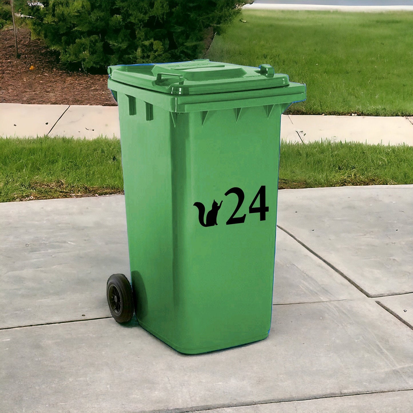 Cat Wheelie Bin Sticker | Permanent Outdoor Transfer