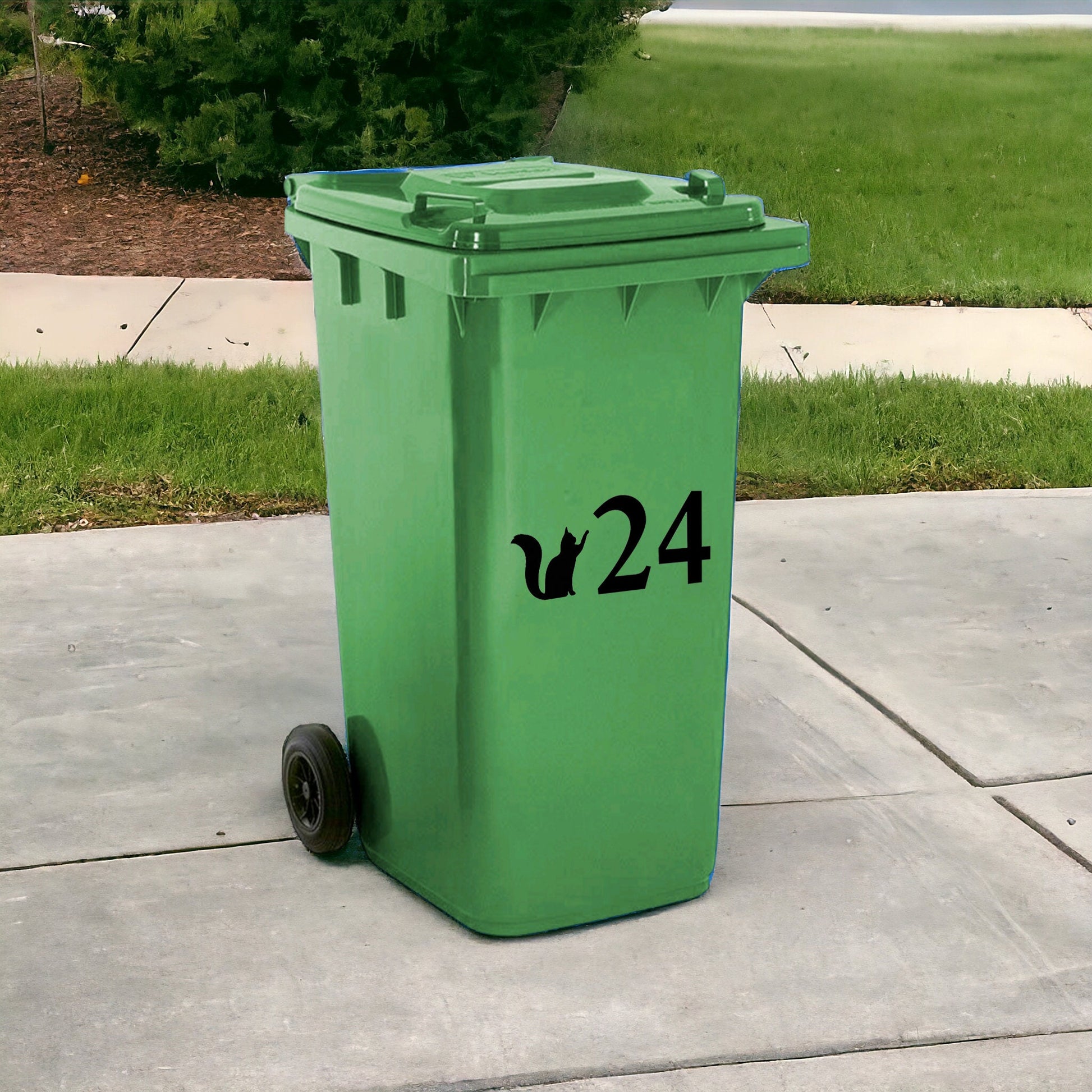 Cat Wheelie Bin Sticker | Permanent Outdoor Transfer