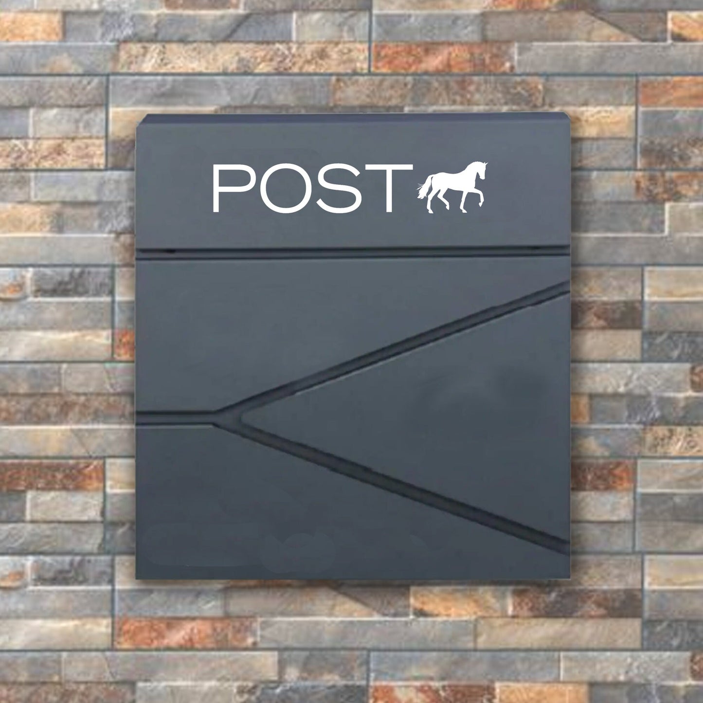 Horse Vinyl Decal | Permanent Transfer for a Mailbox/Postbox, with equine theme | Various Fonts