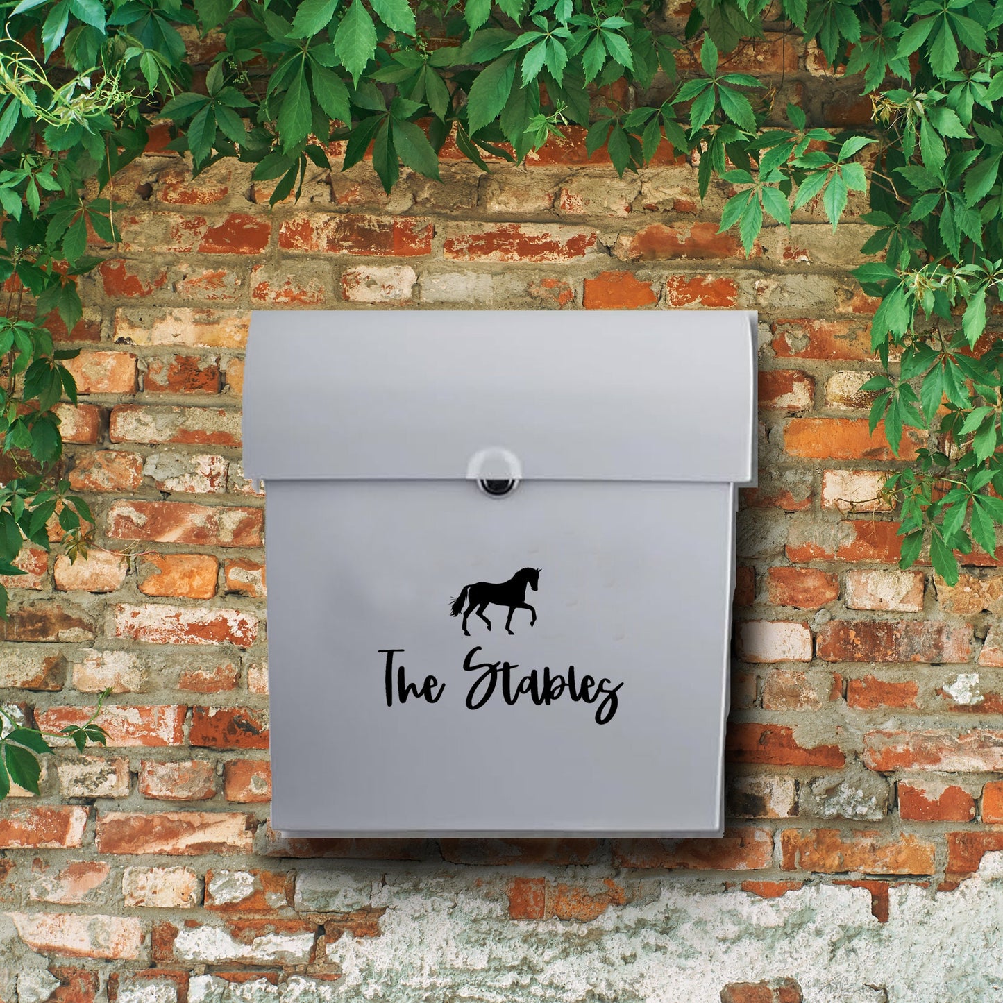Horse Vinyl Decal | Permanent Transfer for a Mailbox/Postbox, with equine theme | Various Fonts