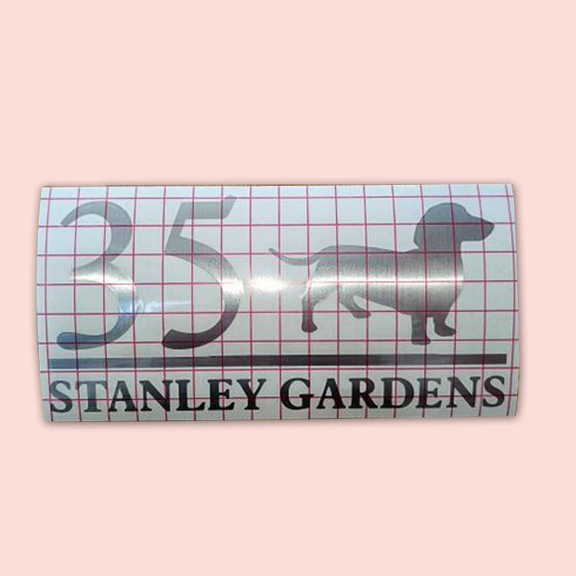 Dachshund Dog Vinyl Decal for a Mailbox | Personalised Postbox Transfer Sticker