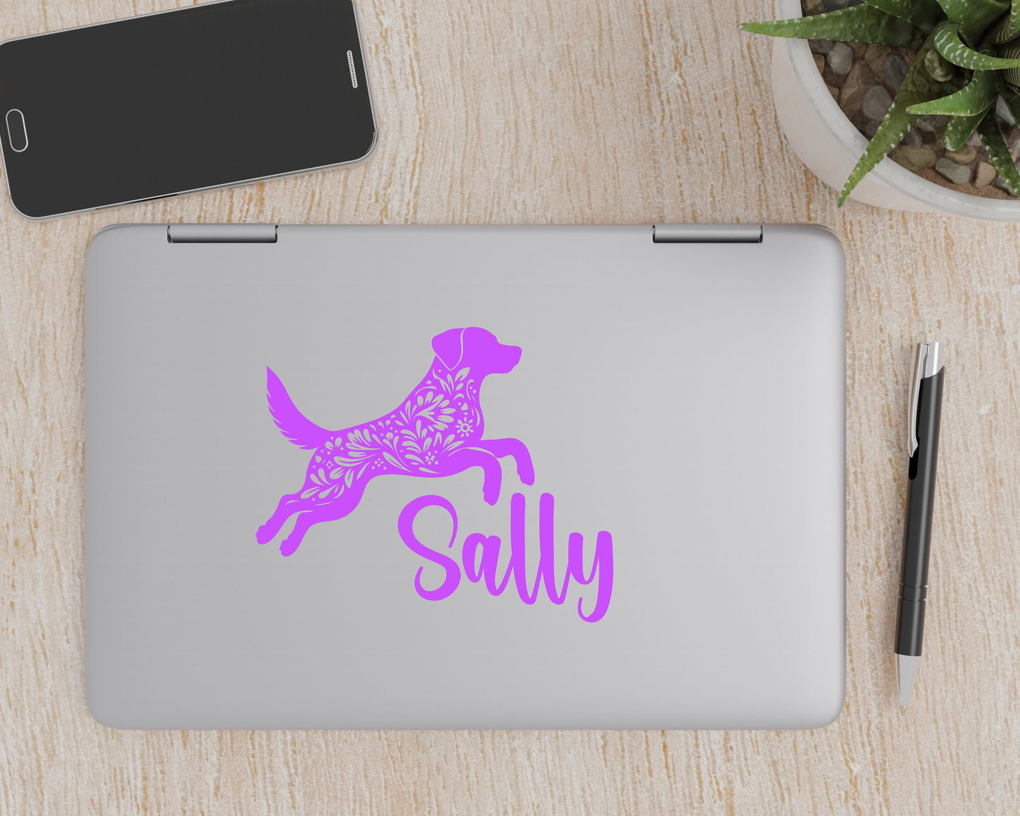 Labrador vinyl decal Personalised dog sticker art