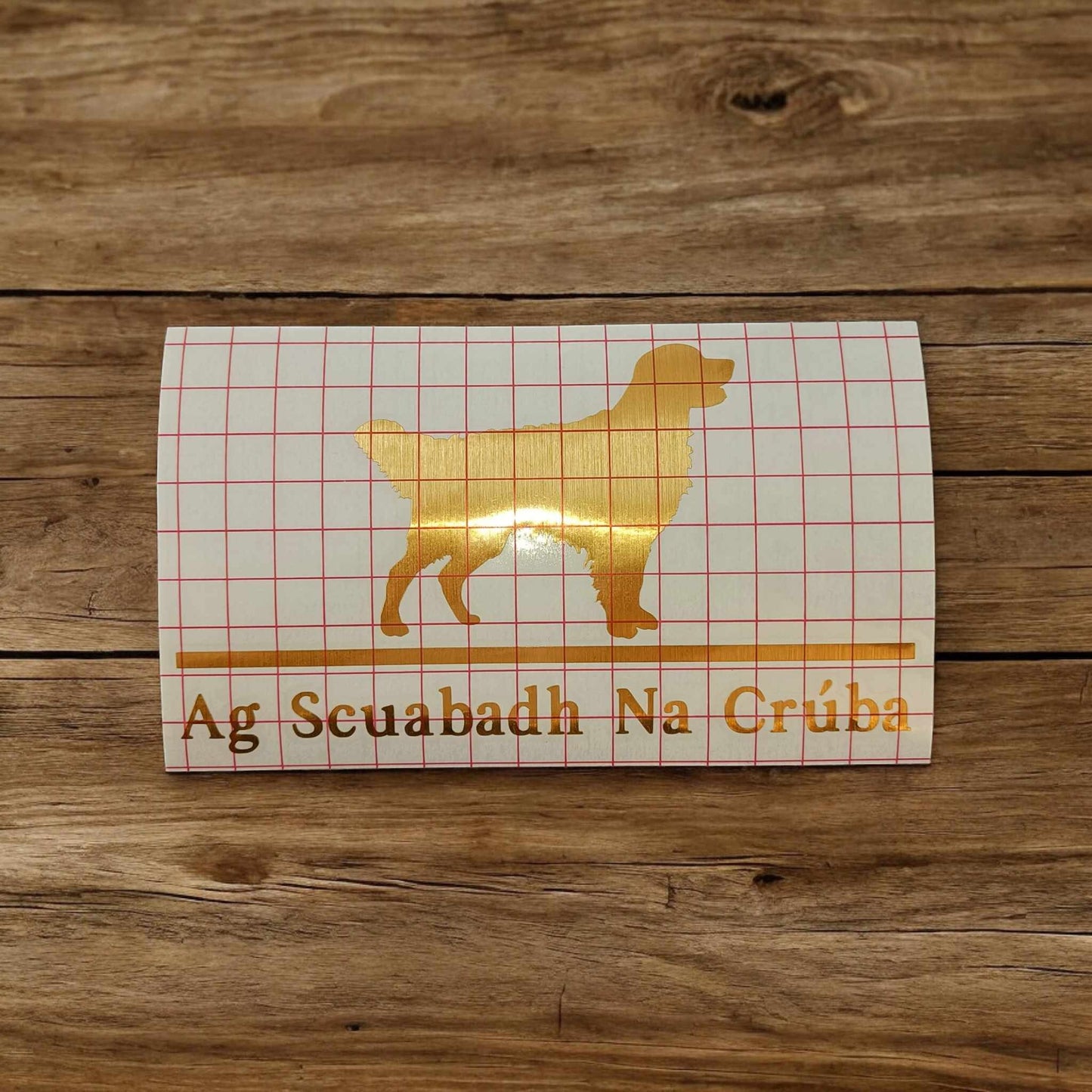 Golden Retriever Dog Vinyl Decal for a Mailbox | Personalised Postbox Transfer