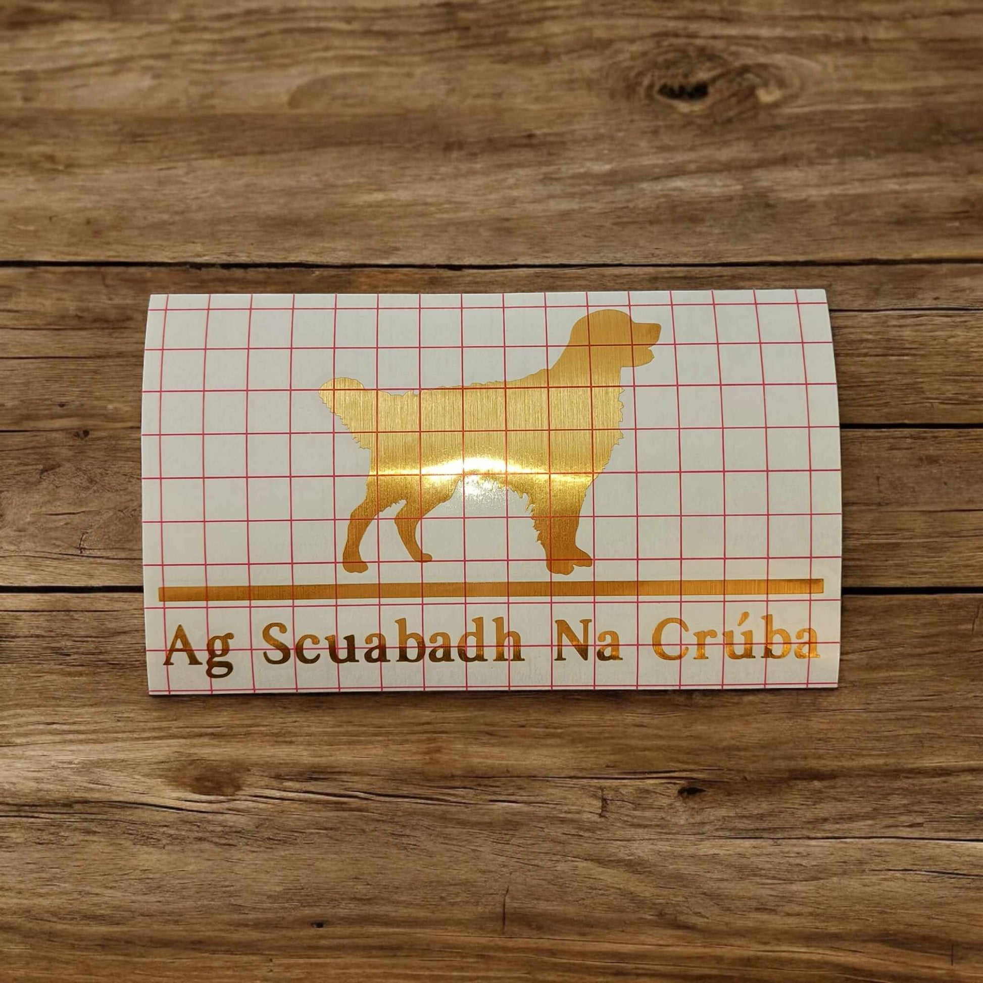 Golden Retriever Dog Vinyl Decal for a Mailbox | Personalised Postbox Transfer