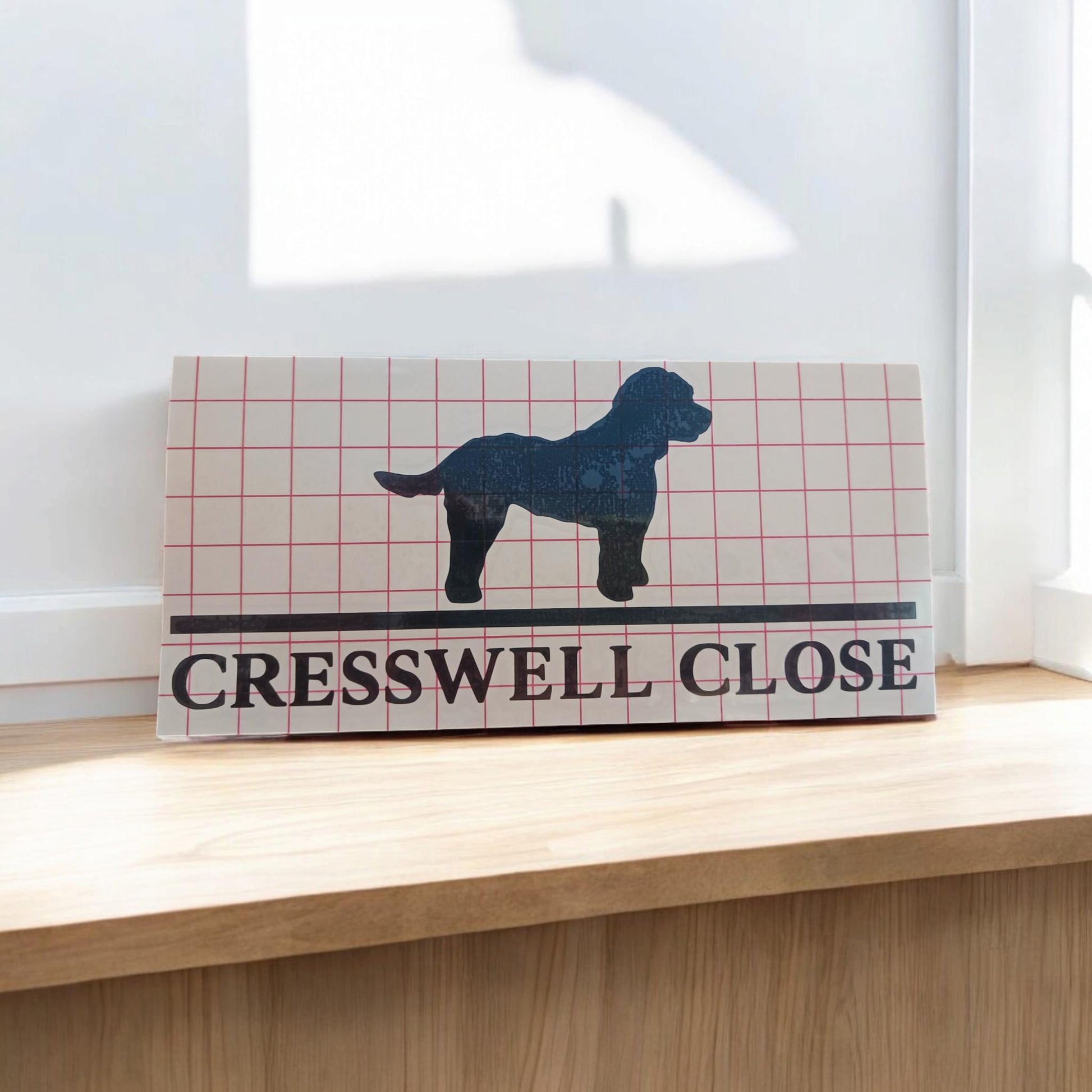Cockapoo Dog Personalised Vinyl Decal for a Mailbox | Postbox | Letterbox