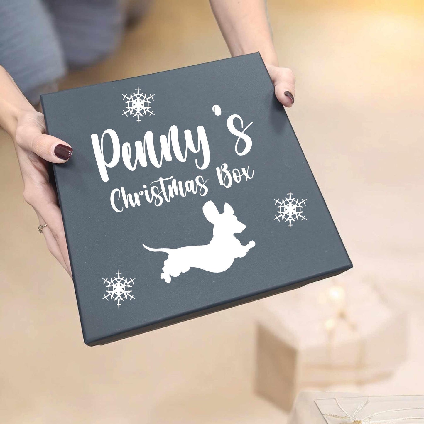 Personalised Dachshund Gift Box Empty box for Dog Presents