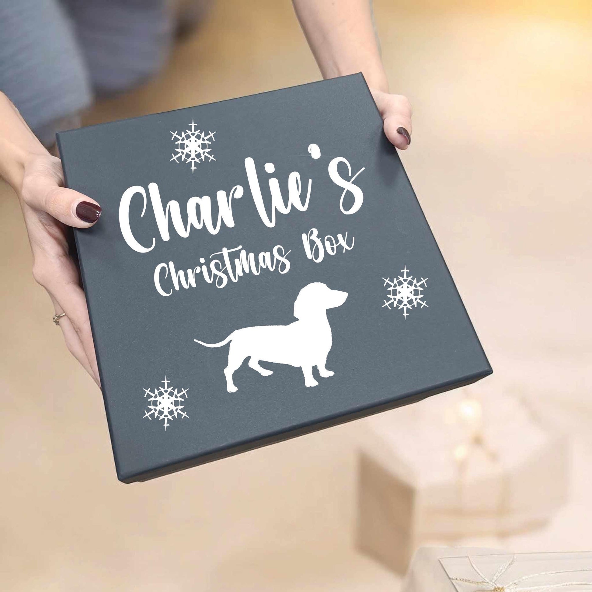 Personalised Dachshund Gift Box Empty box for Dog Presents