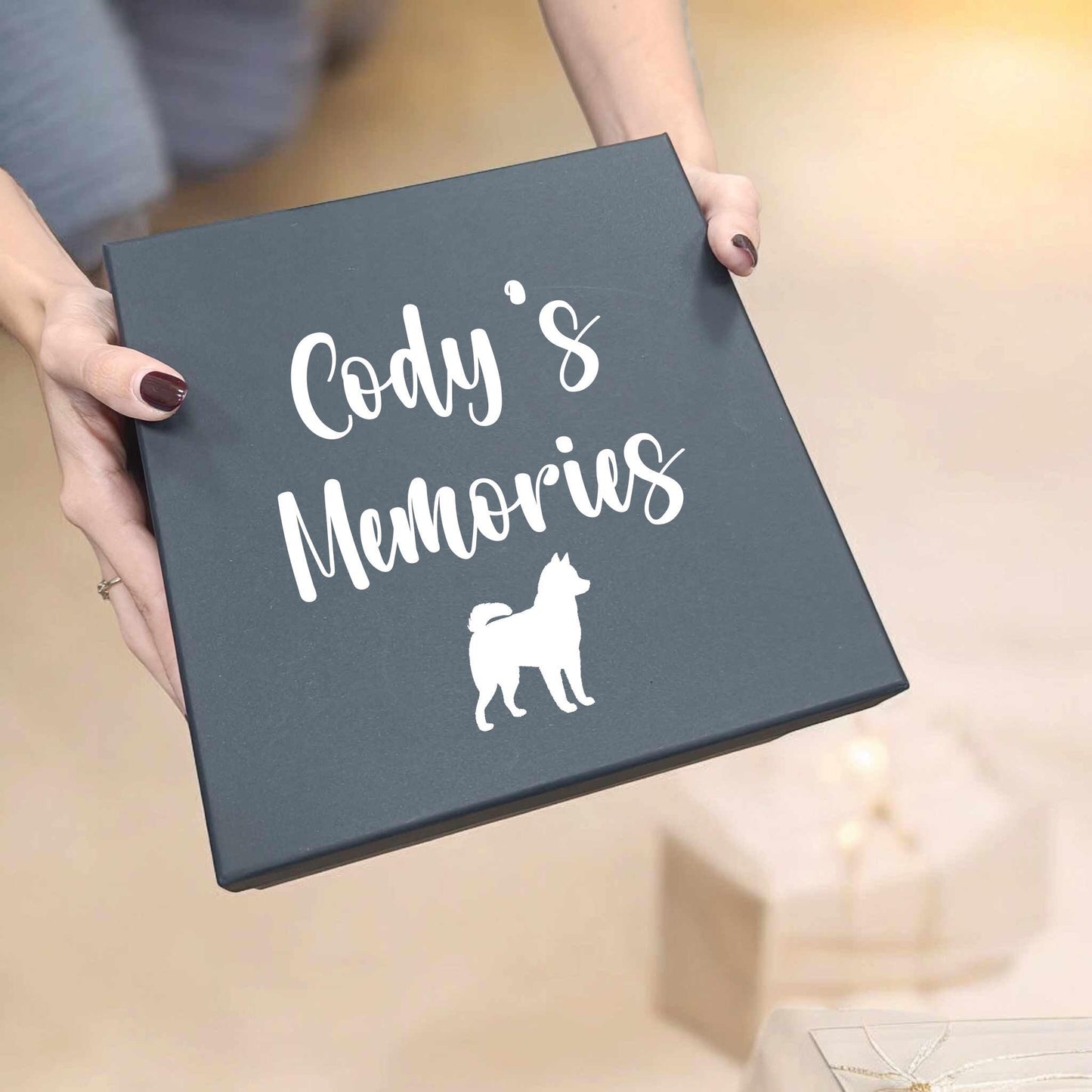 Personalized Dog Memory Box: Pet Memorial Keepsake with various breeds