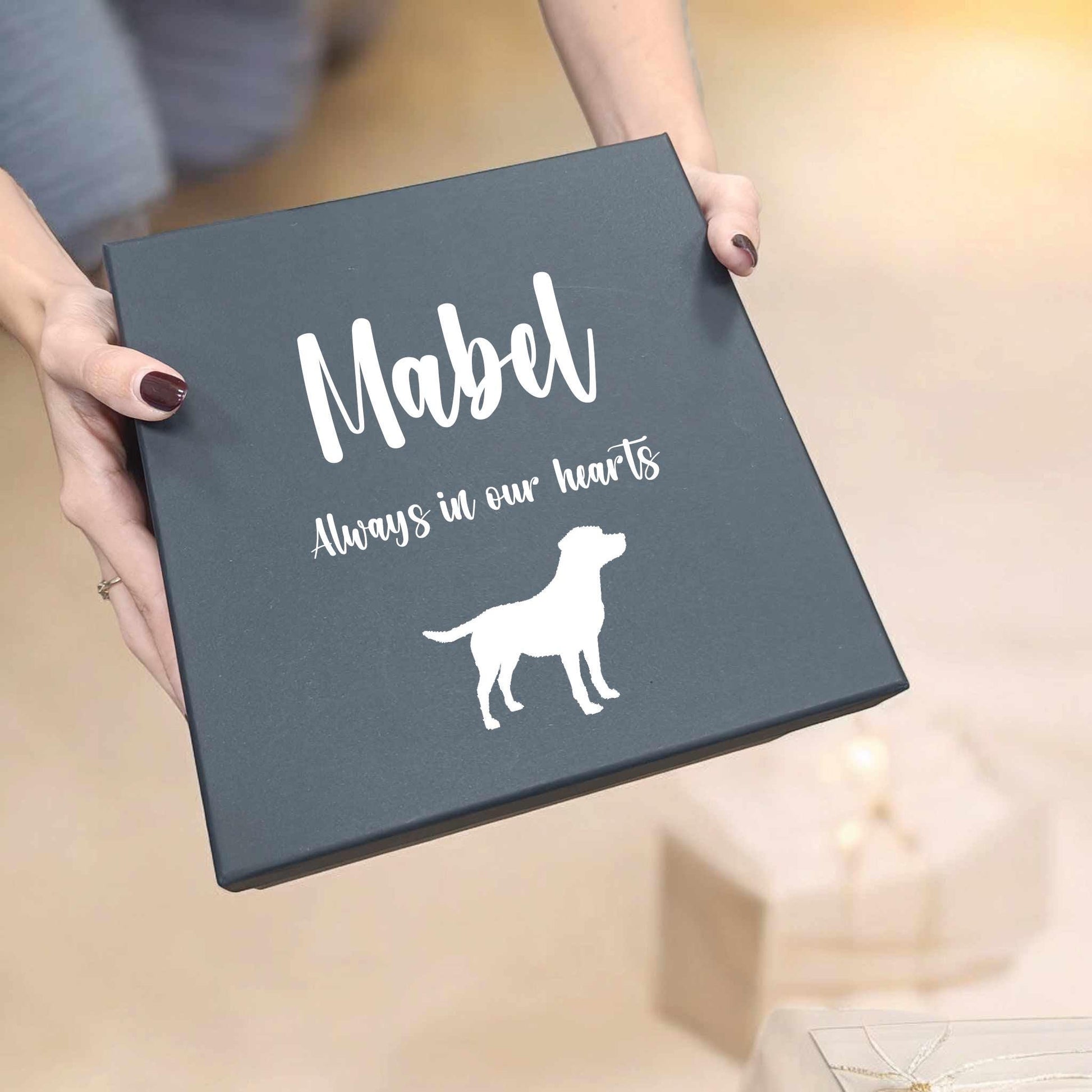 Personalized Dog Memory Box: Pet Memorial Keepsake with various breeds