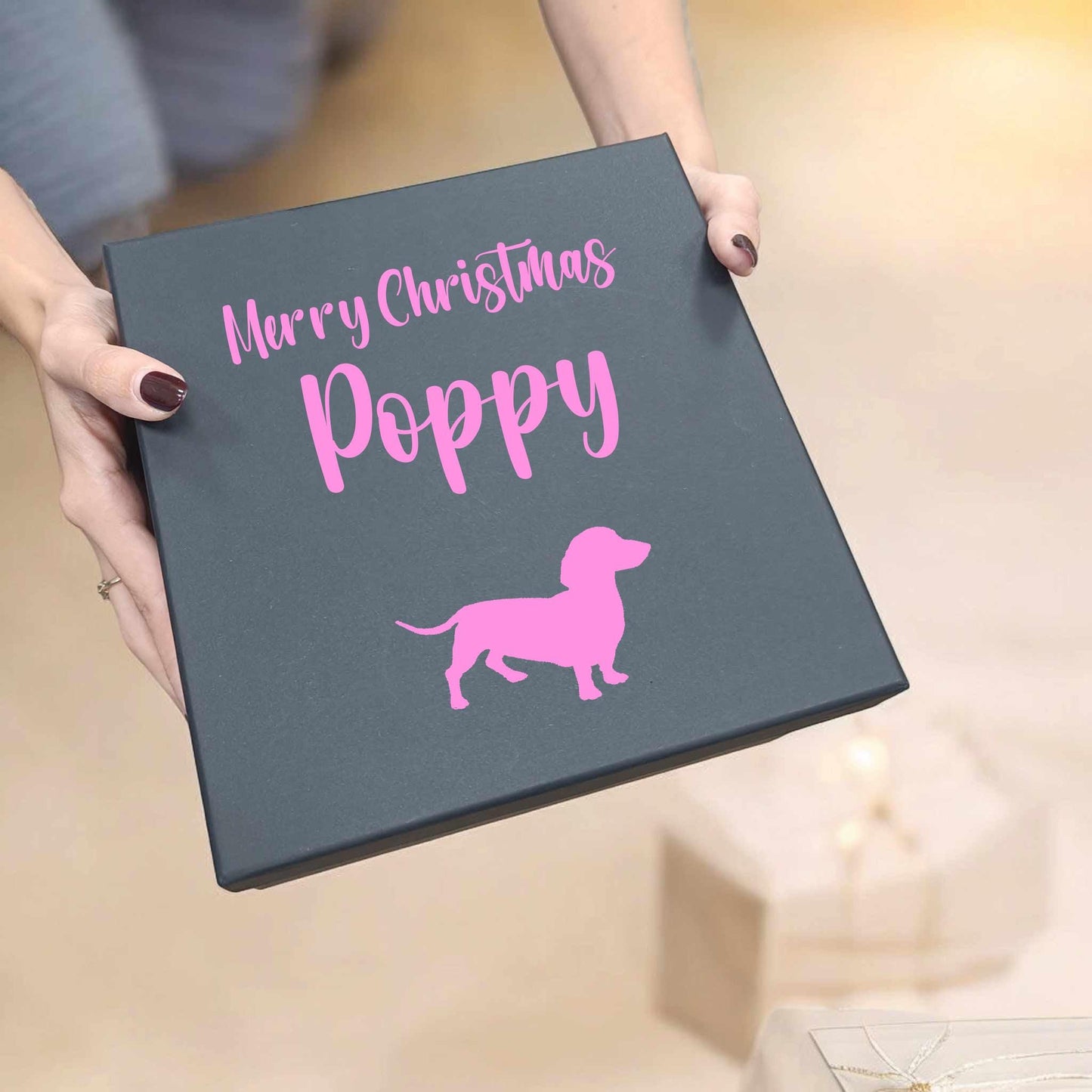 Personalised Dachshund Gift Box Empty box for Dog Presents