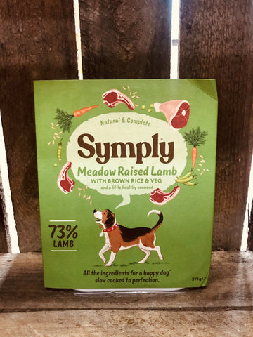 Symply Wet Food Tray Meadow Raised Lamb 395g