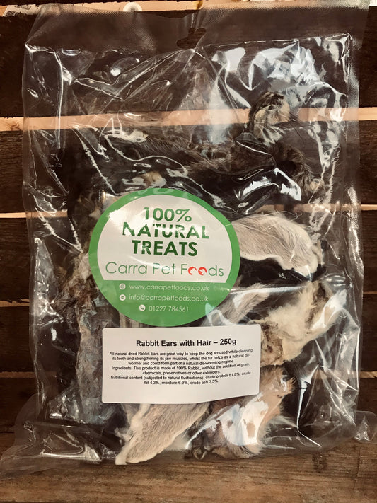 Rabbit Ears with hair 250g